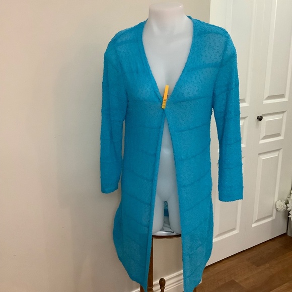 Papa Turquoise long cardigan S/M 34/35 bust Excellent condition - Picture 4 of 8